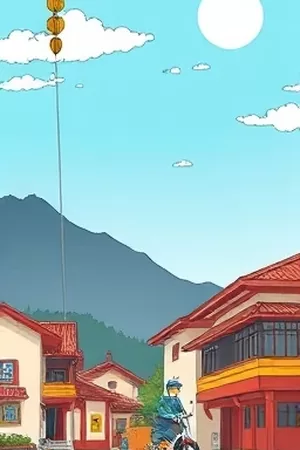 《苔原上的信号塔》封面：极地苔原上孤立的红色信号塔