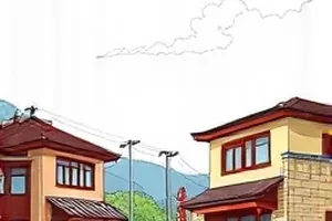 《残响学园》封面：黄昏教学楼走廊尽头的一束光斑